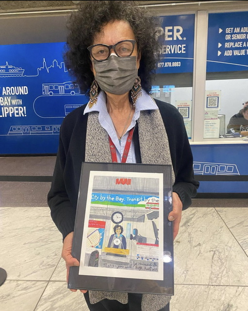 This is Mary, She is a Muni Station Agent,