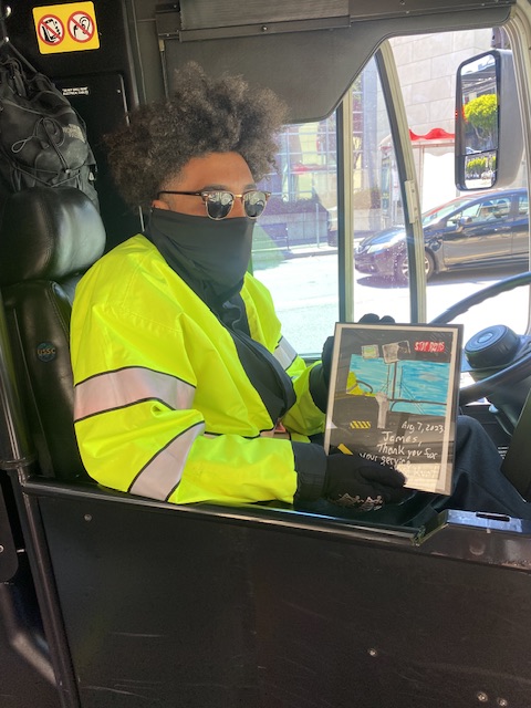This is James. He drives the 1 California,